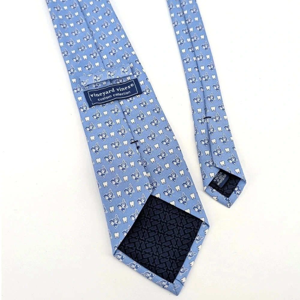 Vineyard Vines Tufts University School of Dental Medicine Silk Tie Blue Elephant